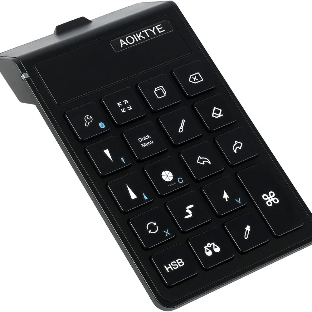 AOIKTYE Procreate Shortcut Keyboard Wireless iPad Drawing Controller